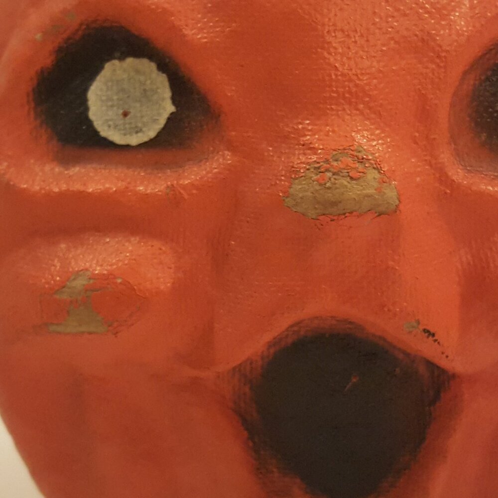 Halloween Vintage Jack O Lantern Paper Mache Pulp Container Small *AS IS* - Picture 2 of 16
